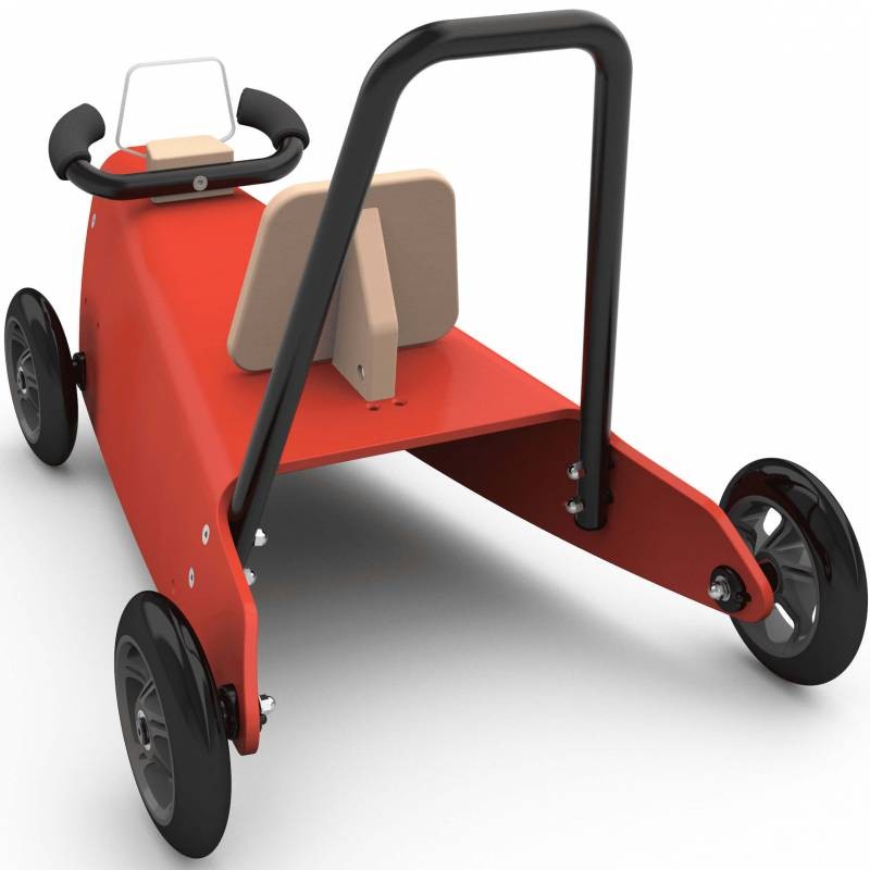 Porteur voiture - 2 jouets en 1 ROUGE