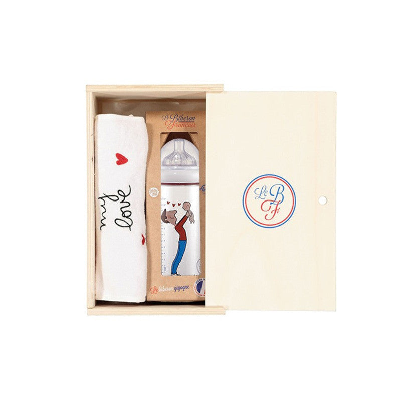 Coffret de naissance Papa Le biberon français - Made in France