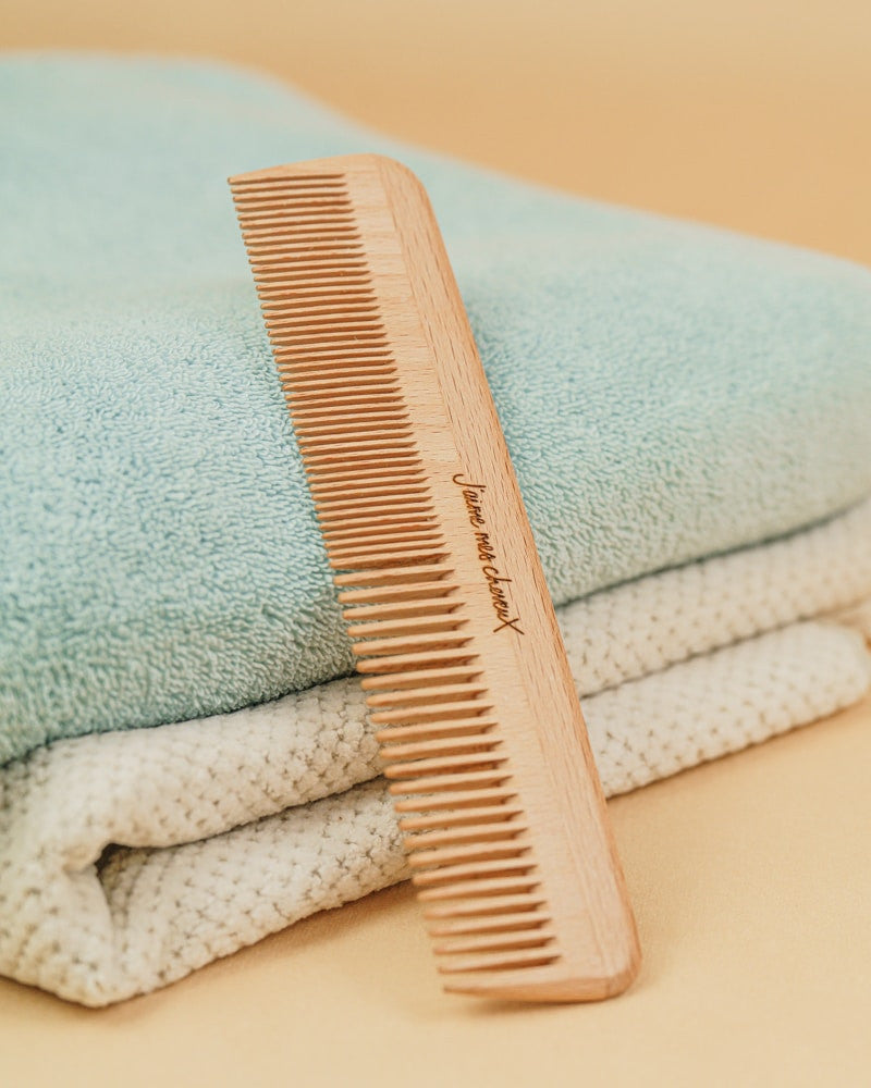 Peigne en bois naturel double - J&