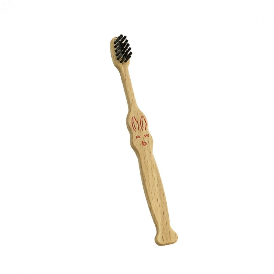 made in France - recyclable - brosse à dents - salle de bain green - bois de hêtre - enfants - rouge