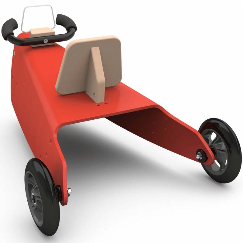 Porteur draisienne voiture - 3 jouets en 1 ROUGE