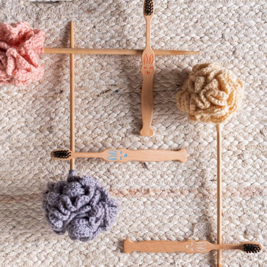 made in France - recyclable - brosse à dents - salle de bain green - bois de hêtre - enfants