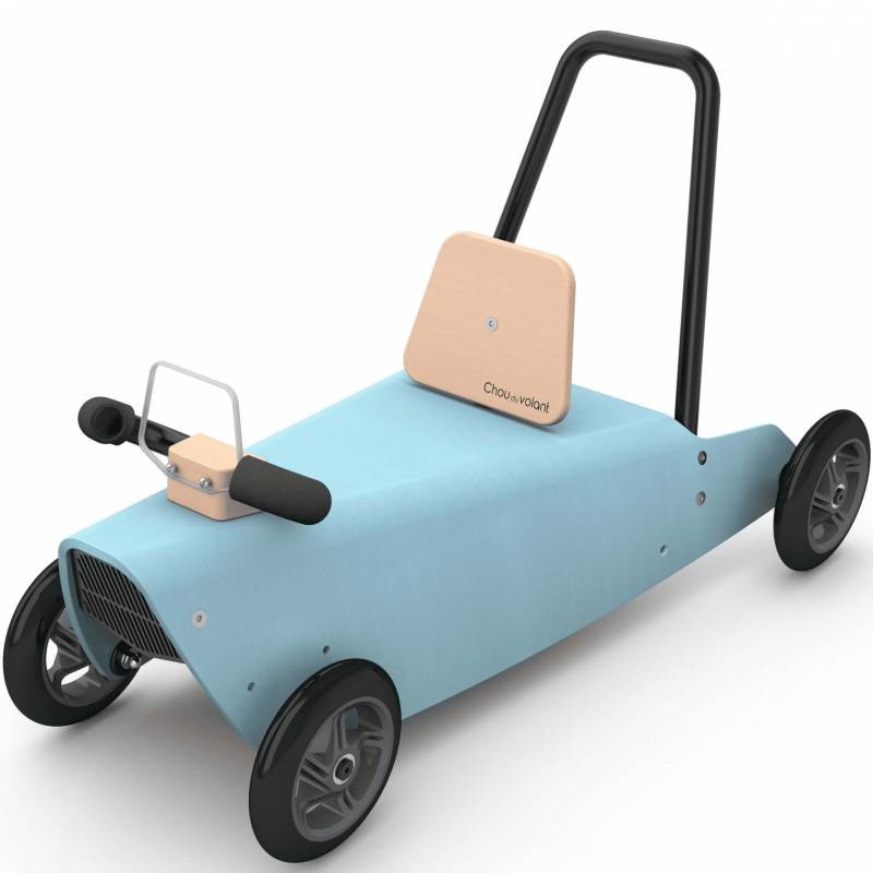 Porteur draisienne voiture - 3 jouets en 1 BLEU CIEL