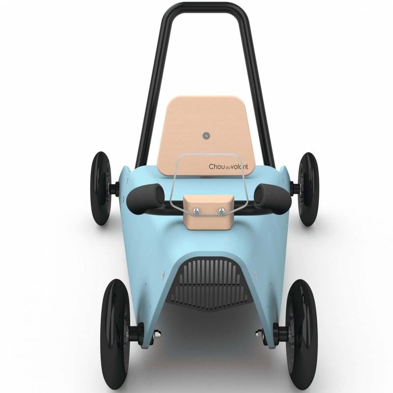 Porteur draisienne voiture - 3 jouets en 1 BLEU CIEL