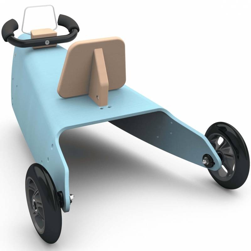 Porteur draisienne voiture - 3 jouets en 1 BLEU CIEL