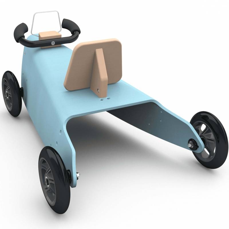 Porteur draisienne voiture - 3 jouets en 1 BLEU CIEL