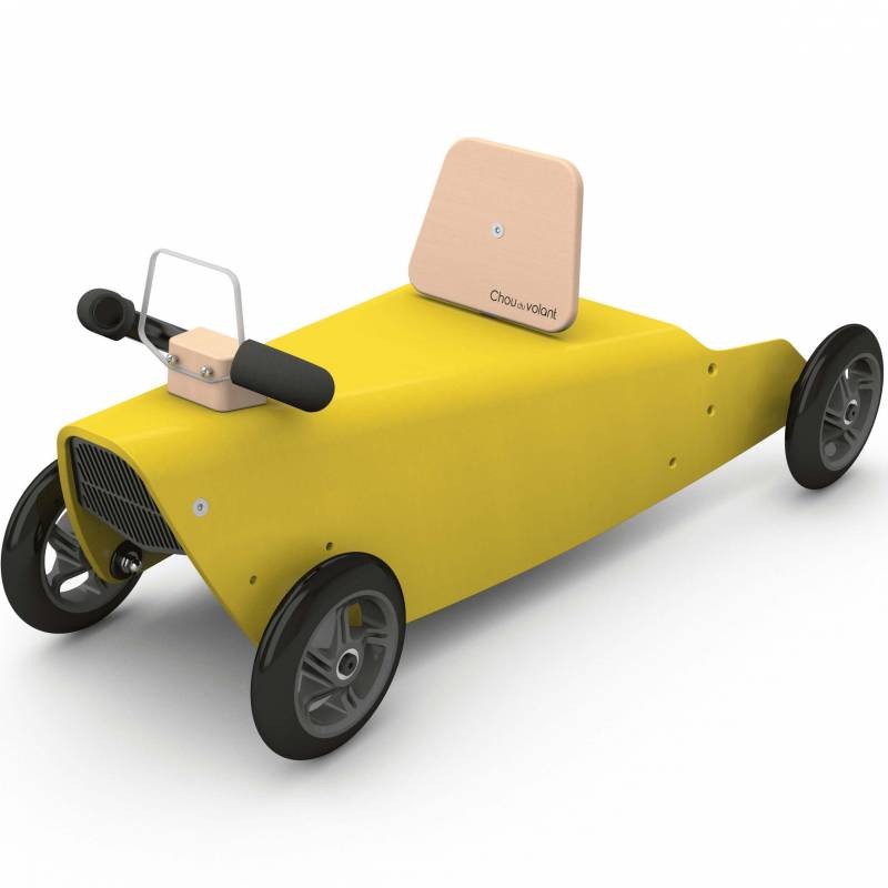 Porteur draisienne voiture - 3 jouets en 1 JAUNE