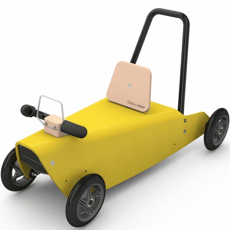 Porteur draisienne voiture - 3 jouets en 1 JAUNE