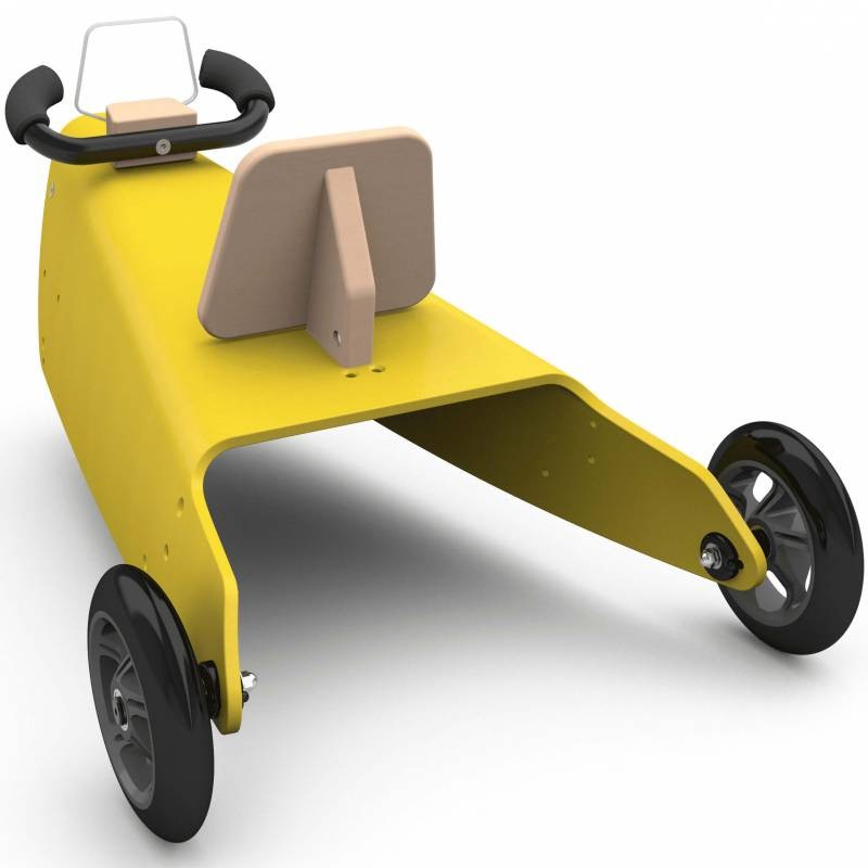 Porteur draisienne voiture - 3 jouets en 1 JAUNE