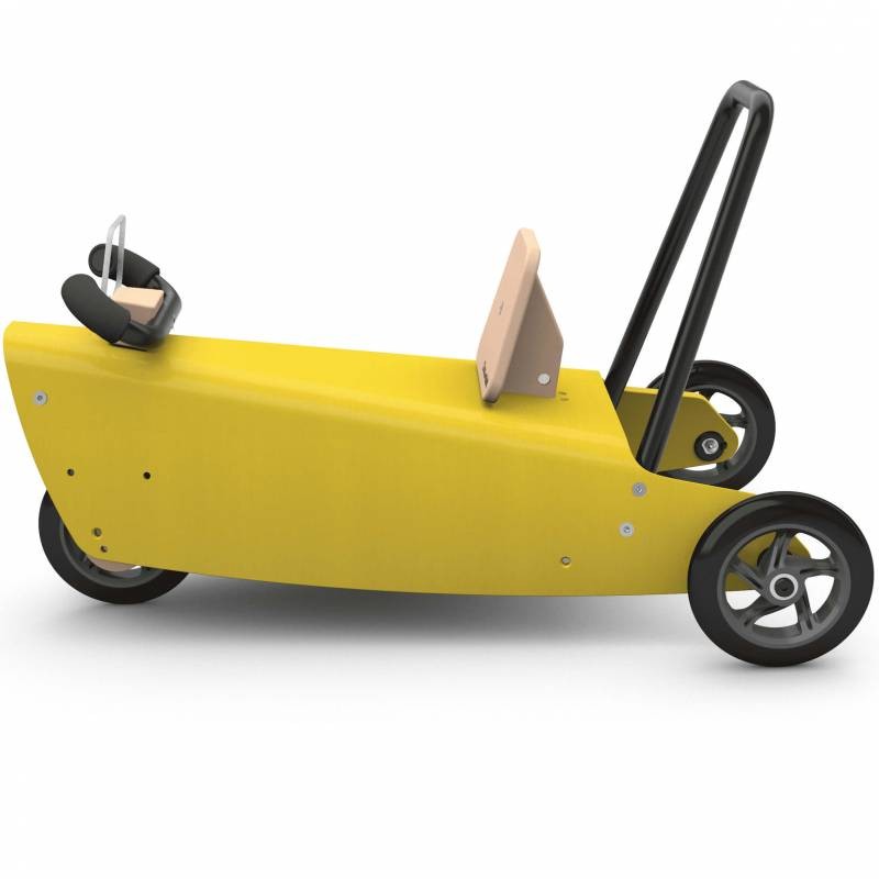 Porteur draisienne voiture - 3 jouets en 1 JAUNE