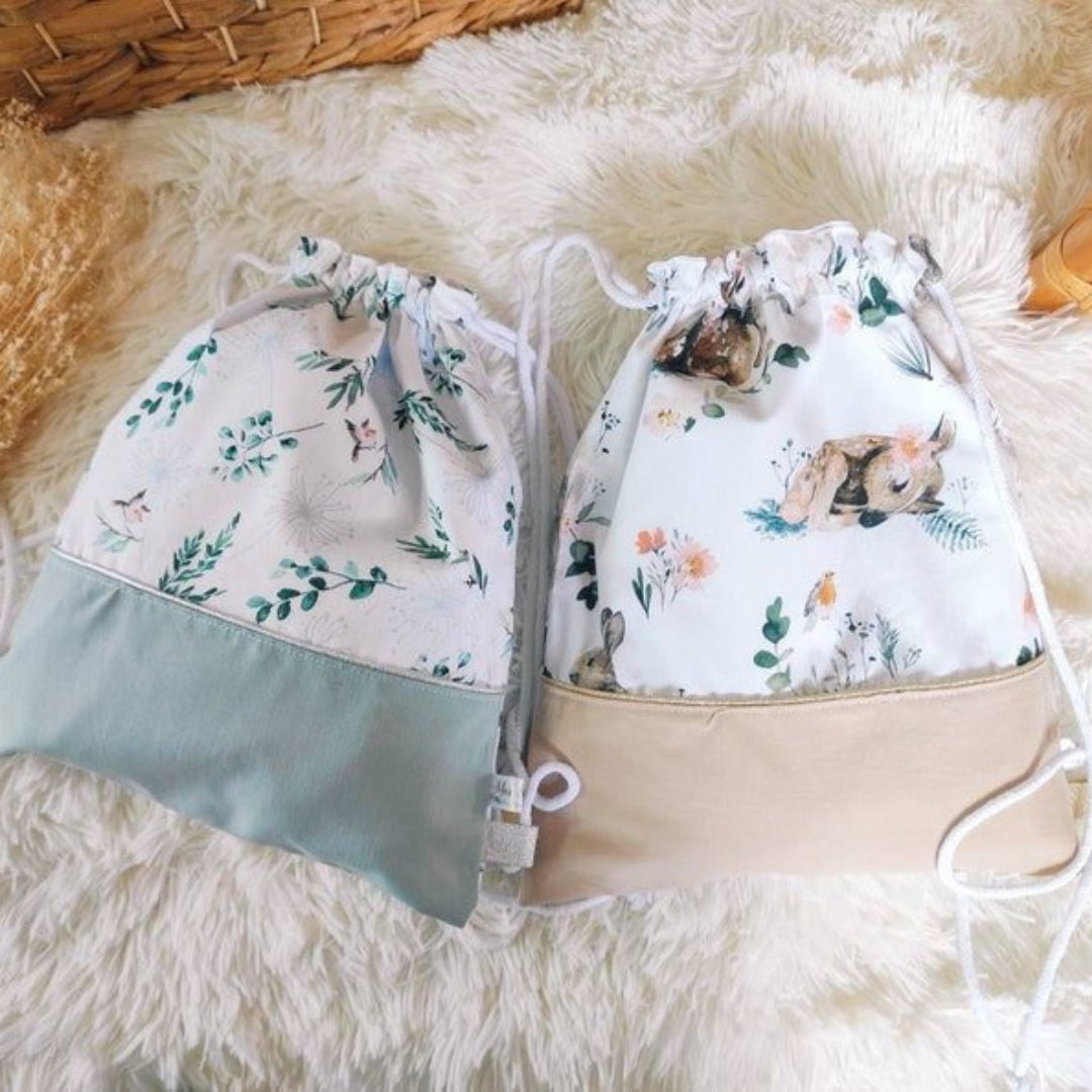 Sac enfant vert collection Forêt Enchantée - marque française Mar & Clo