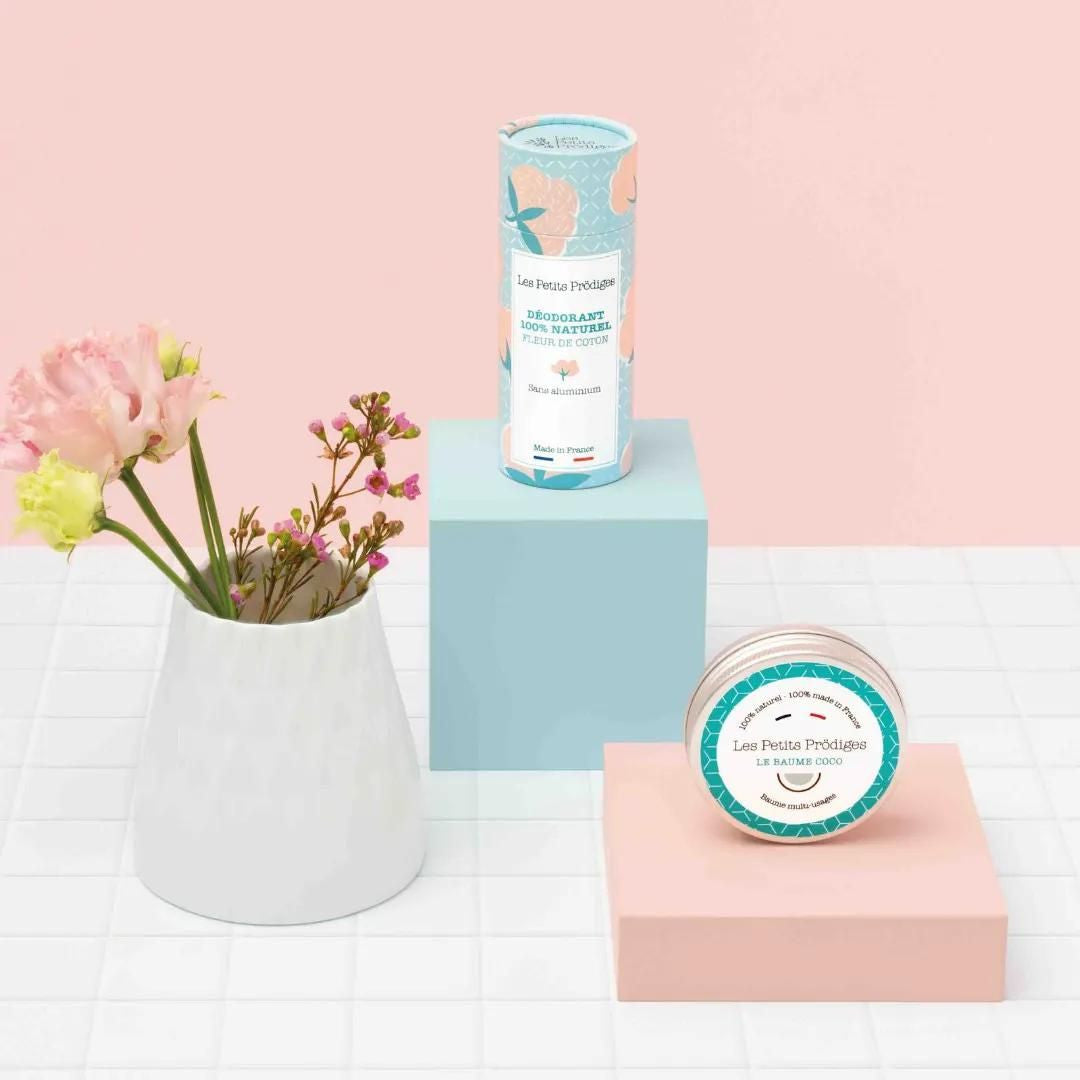 Déodorant solide Fleur de coton - cosmétique bio et made in France - Les petits prodiges