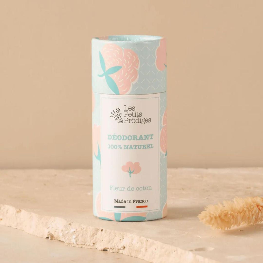 Déodorant eco-responsable - Déodorant solide Fleur de coton - cosmétique bio et made in France - Les petits prodiges