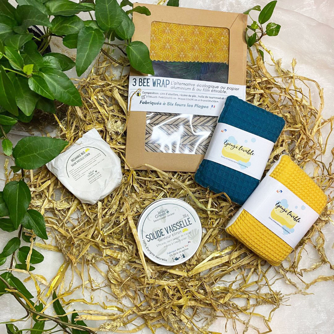 Coffret zéro déchet made in France "Une Vaisselle Green" - Maison ecoresponsable ETHIQ FRANCE
