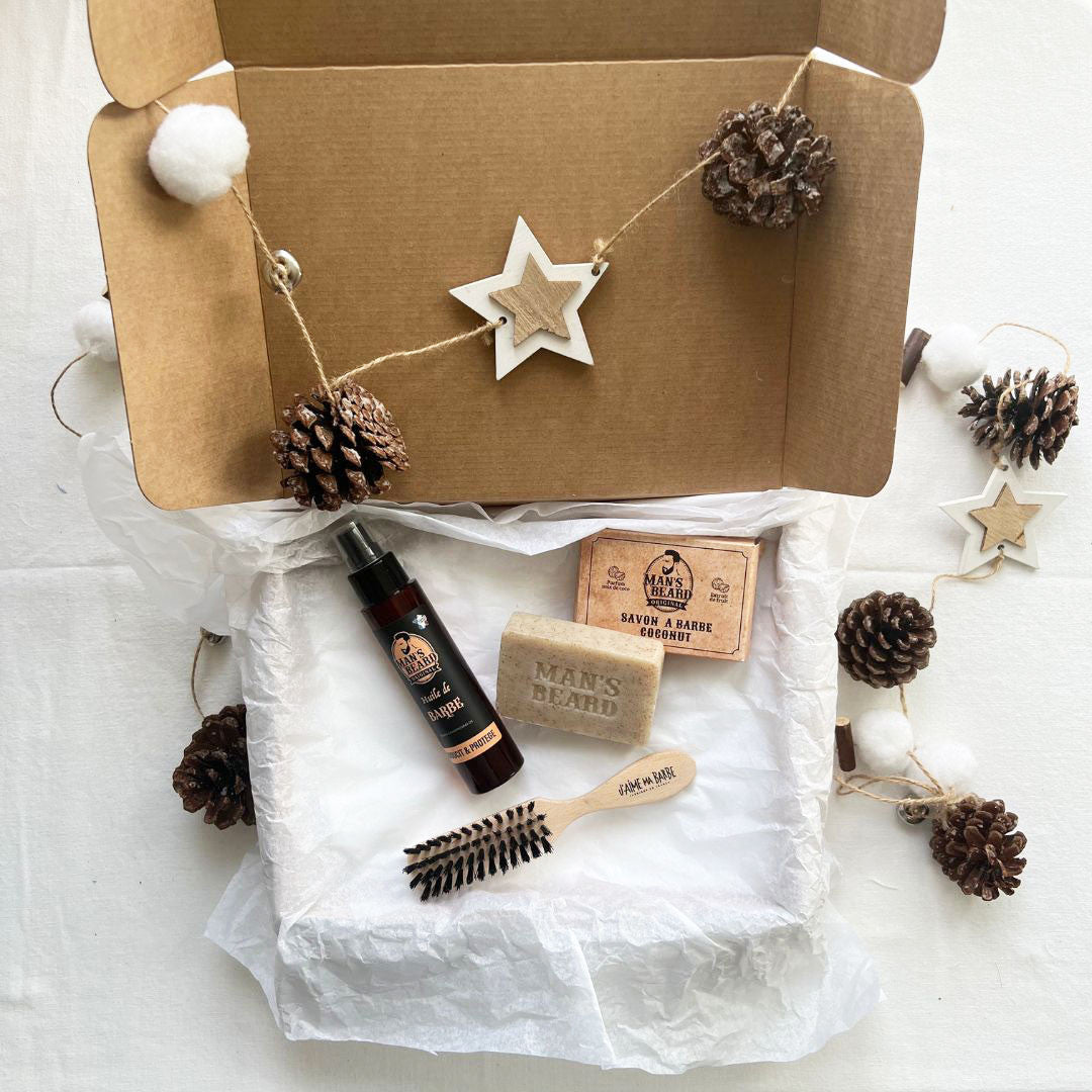 Coffret pour homme "Une barbe hydratée" box cadeaux - cosmétique bio pour homme - ETHIQ