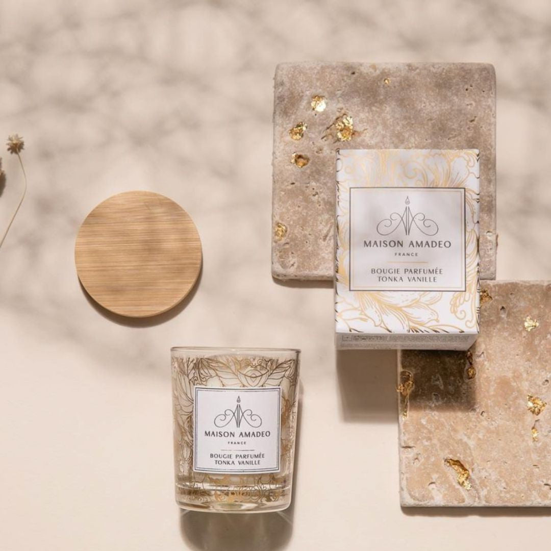 Bougie détente dans la salle de bain - - Maison Amadeo