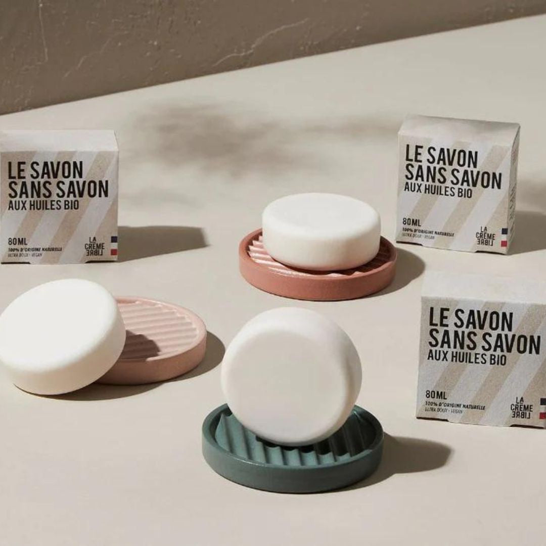 Porte Savon en béton - Accessoire salle de bain design La Crème Libre
