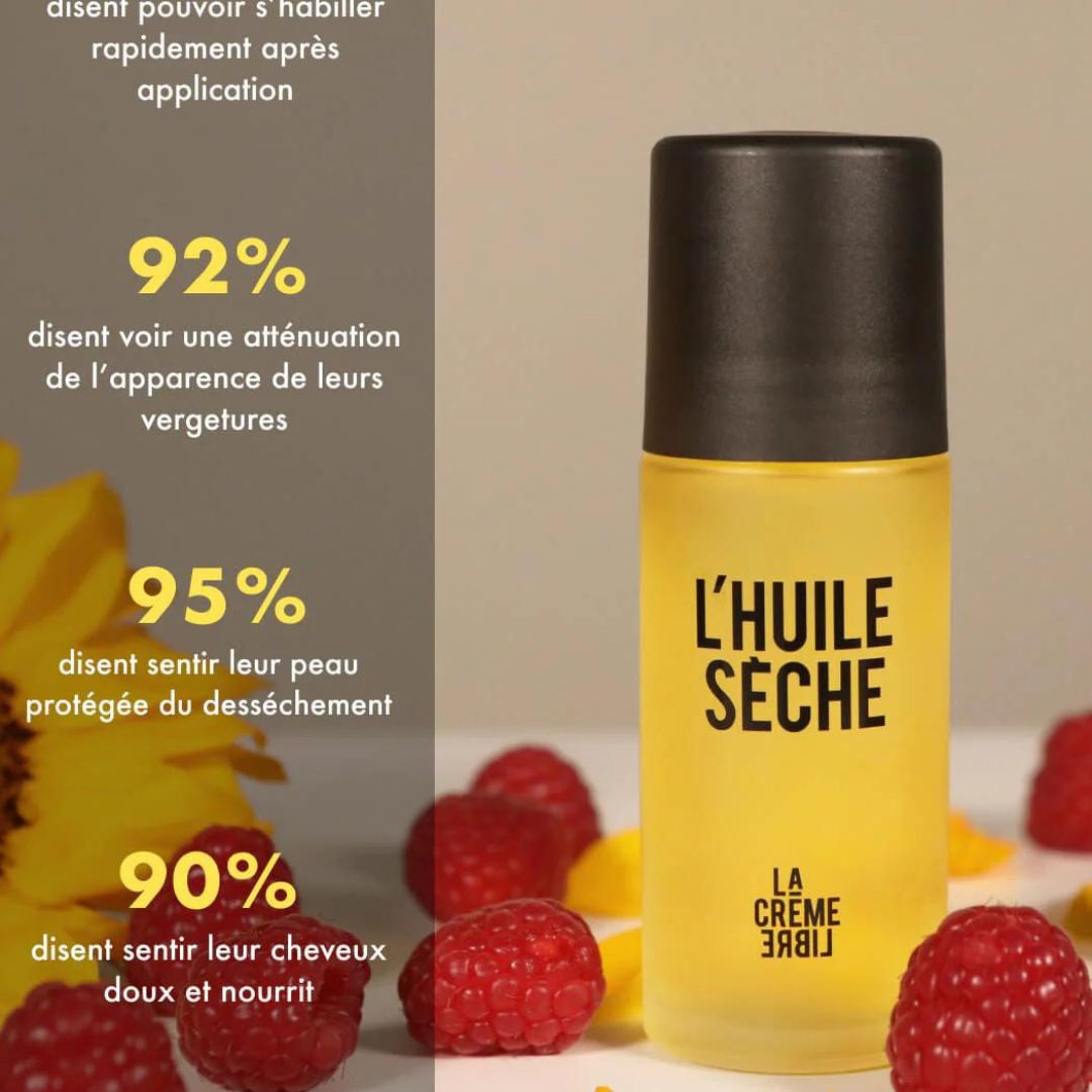 Huile sèche corps, visage et cheveux - La Crème Libre