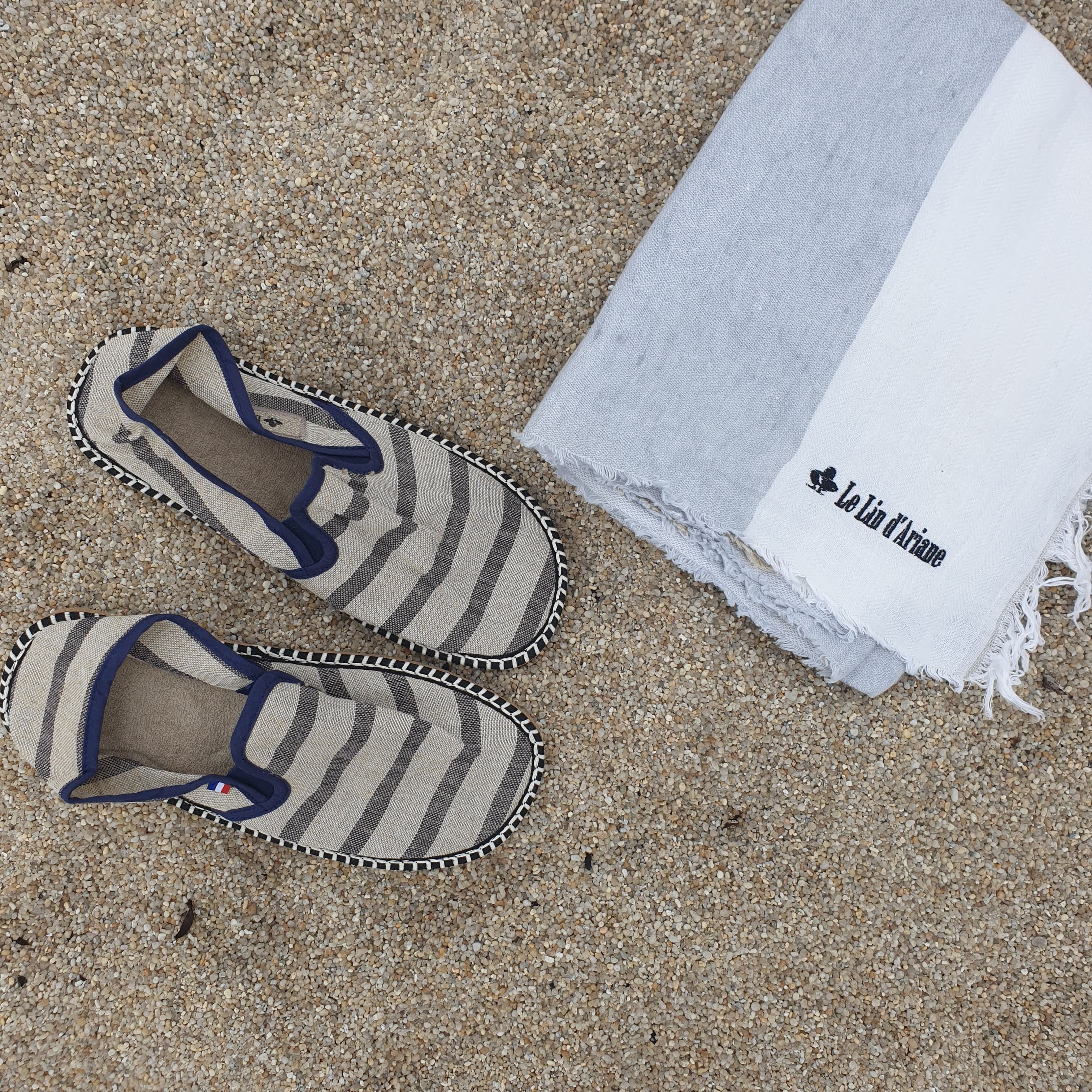 Espadrilles bleues éco-responsables - Le Lin d&