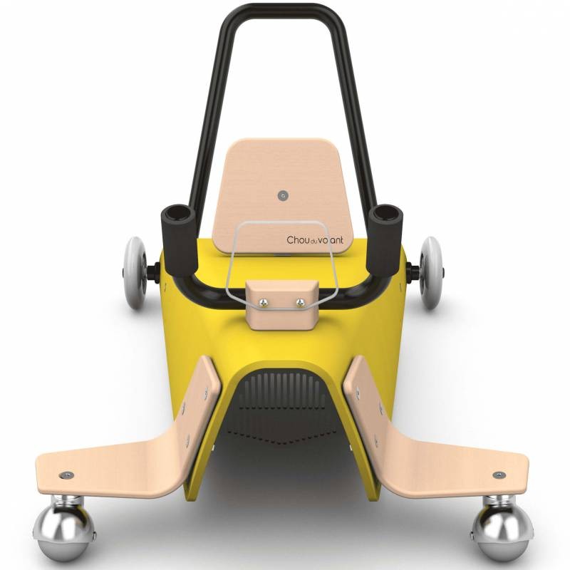 Bascule + porteur Avion 4 en 1 jaune