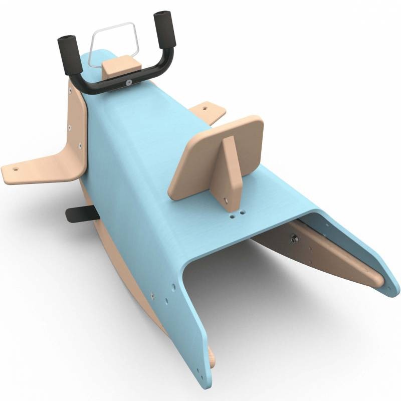 Bascule + porteur + draisienne Avion 5 en 1 bleu ciel