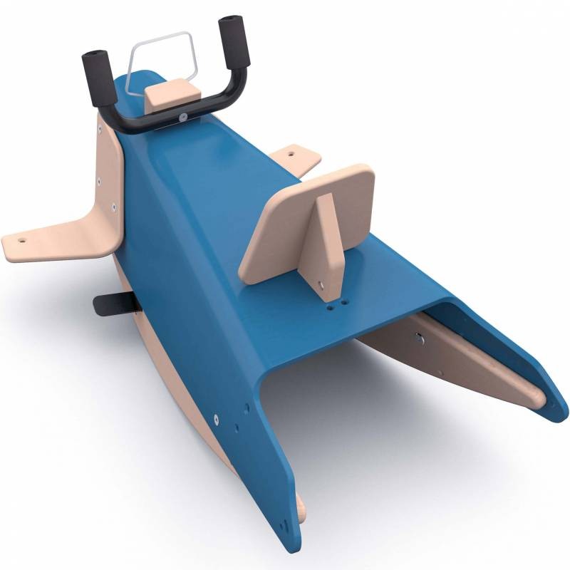 Bascule + porteur + draisienne Avion 5 en 1 bleu foncé