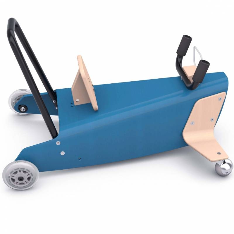 Bascule + porteur + draisienne Avion 5 en 1 bleu foncé