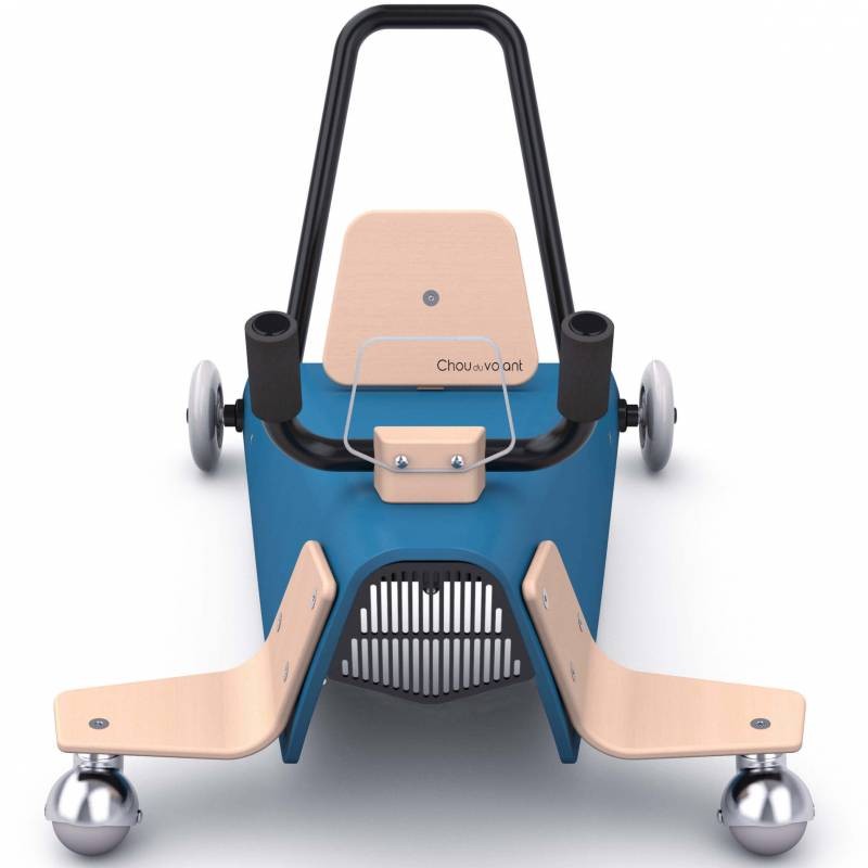 Bascule + porteur + draisienne Avion 5 en 1 bleu foncé