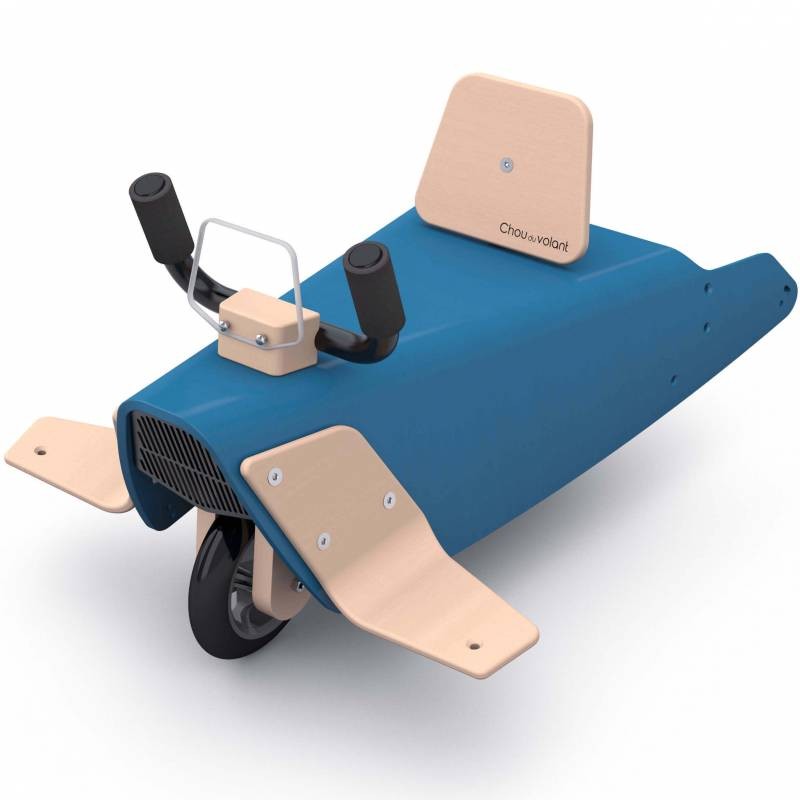 Bascule + porteur + draisienne Avion 5 en 1 bleu foncé