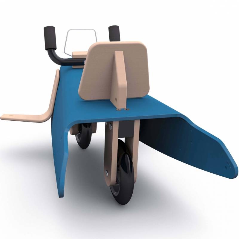 Bascule + porteur + draisienne Avion 5 en 1 bleu foncé