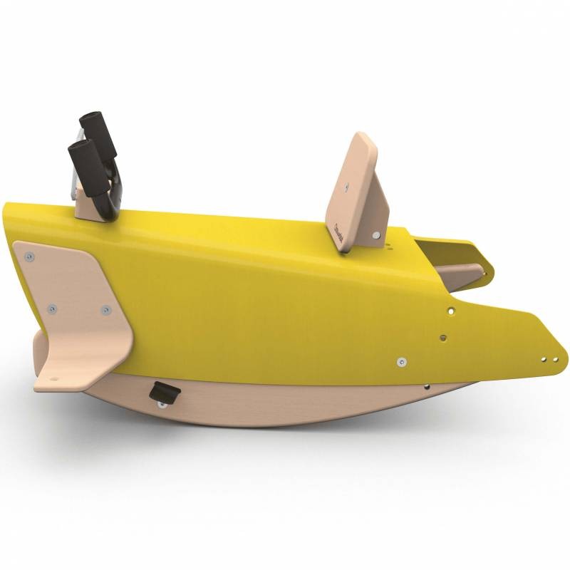 Bascule + porteur + draisienne Avion 5 en 1 jaune