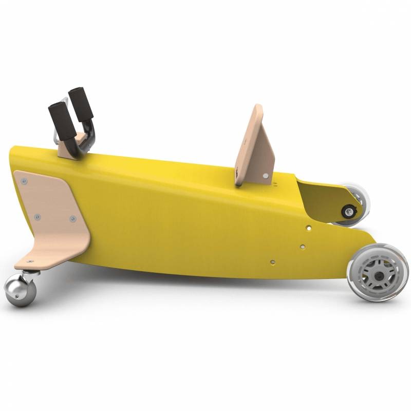 Bascule + porteur + draisienne Avion 5 en 1 jaune