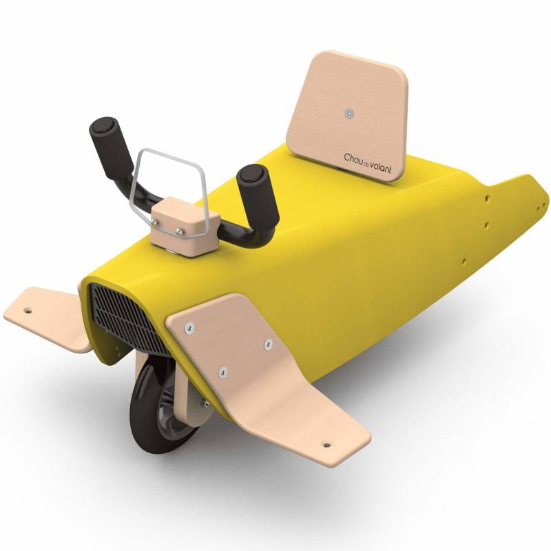 Bascule + porteur + draisienne Avion 5 en 1 jaune