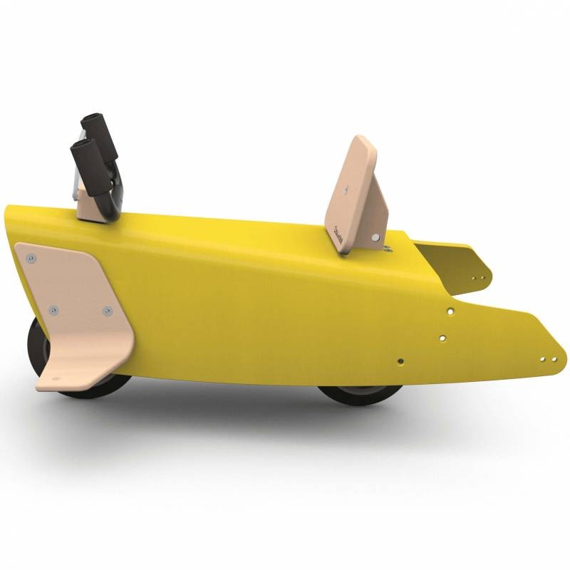 Bascule + porteur + draisienne Avion 5 en 1 jaune