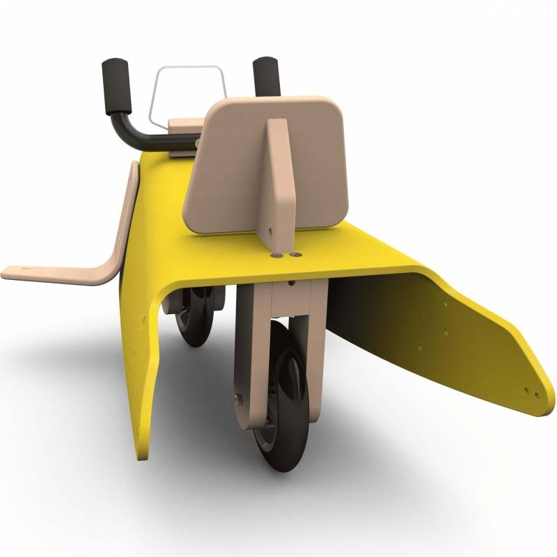 Bascule + porteur + draisienne Avion 5 en 1 jaune