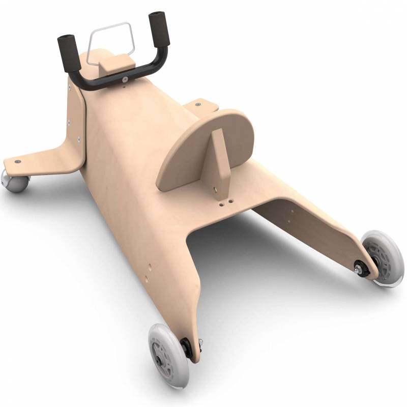 Bascule + porteur + draisienne Avion 5 en 1 marron