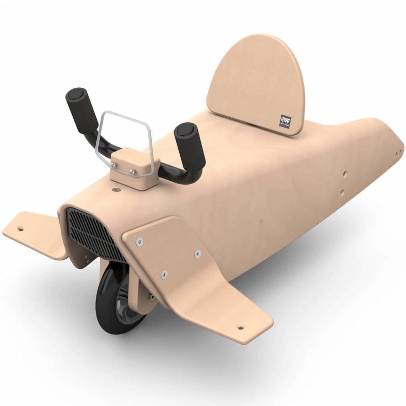 Bascule + porteur + draisienne Avion 5 en 1 marron