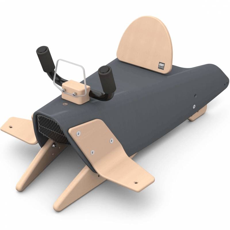 Bascule + porteur + draisienne Avion 5 en 1 noir