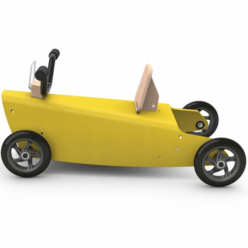 Porteur quad - 2 jouets en 1 jaune