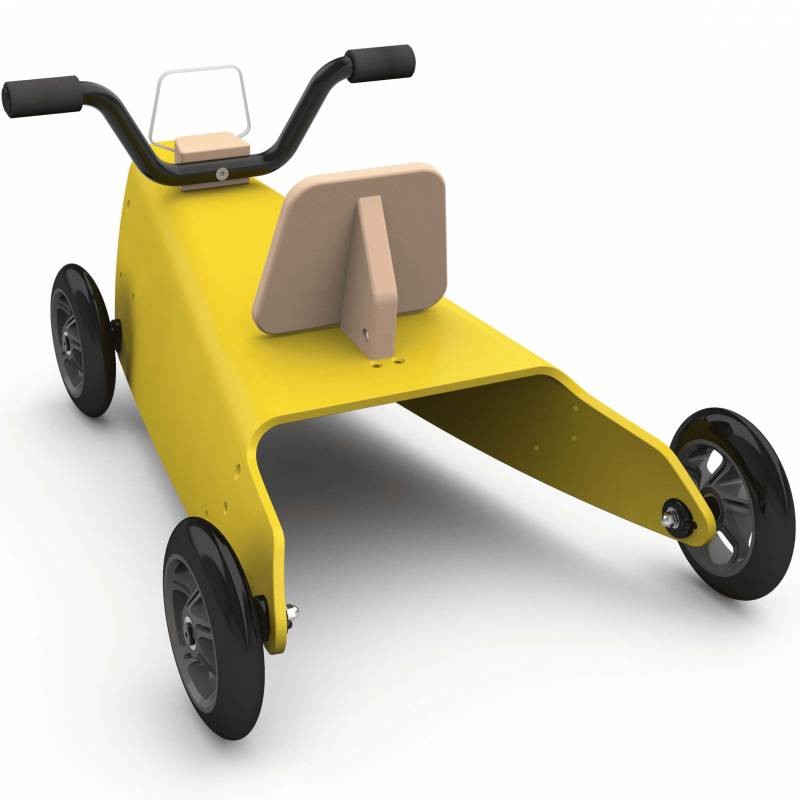 Porteur quad - 2 jouets en 1 jaune