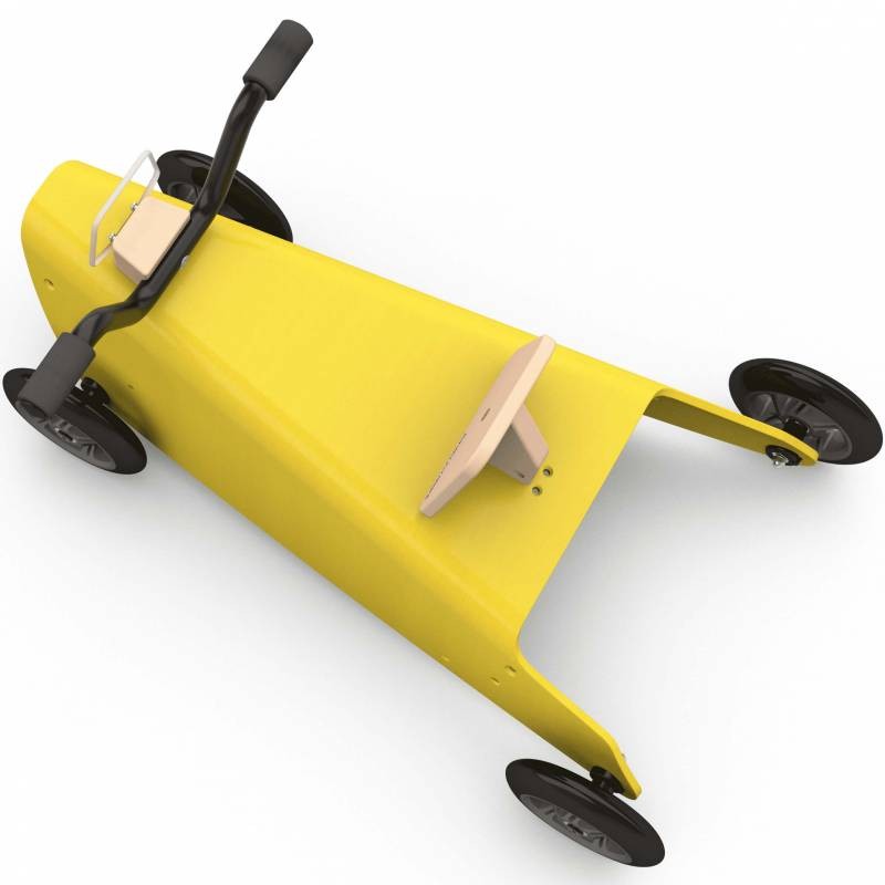 Porteur quad - 2 jouets en 1 jaune