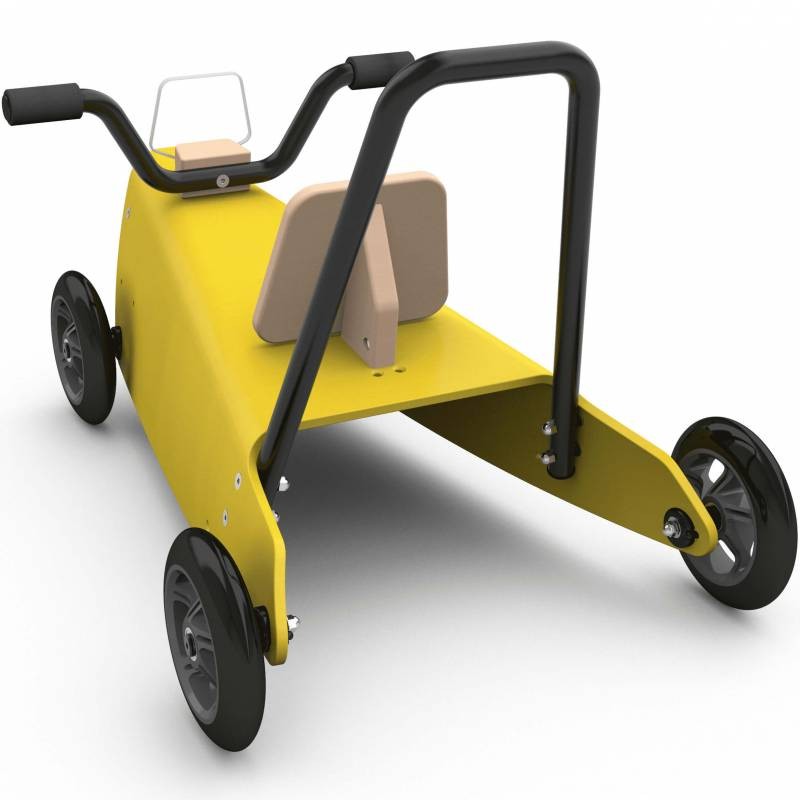 Porteur quad - 2 jouets en 1 jaune