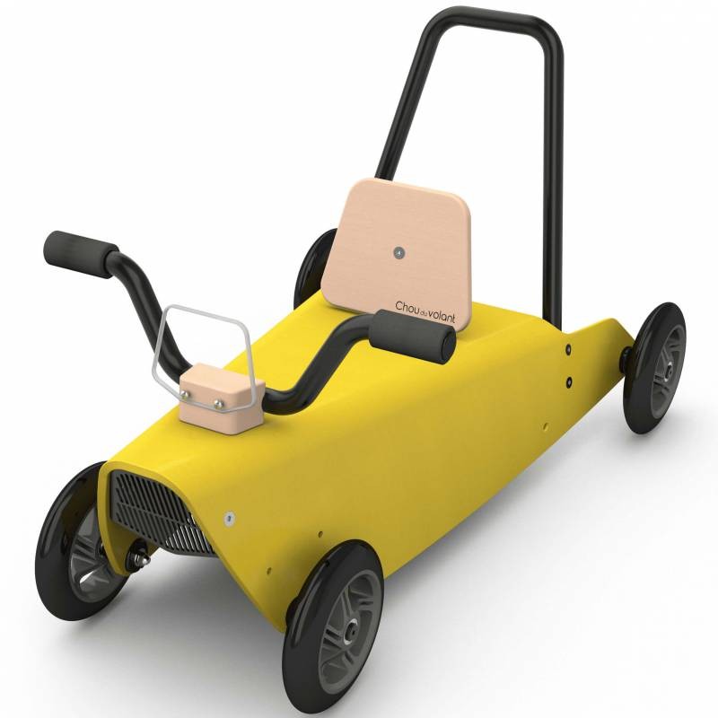 Porteur quad - 2 jouets en 1 jaune
