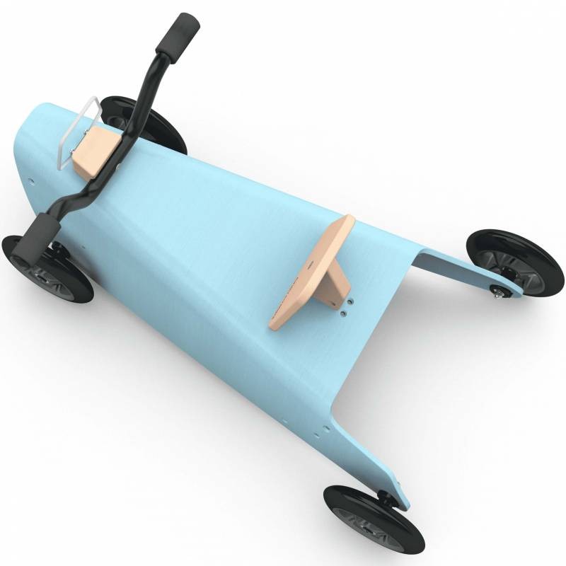 Porteur quad - 2 jouets en 1 bleu ciel