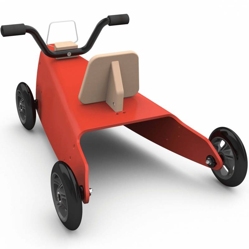 Porteur quad - 2 jouets en 1 rouge