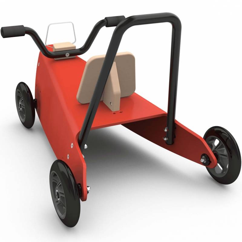 Porteur quad - 2 jouets en 1 rouge