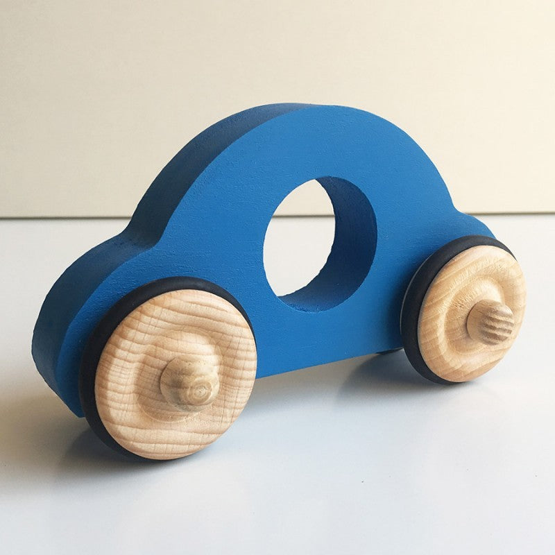 Voiture en bois bleue made in france