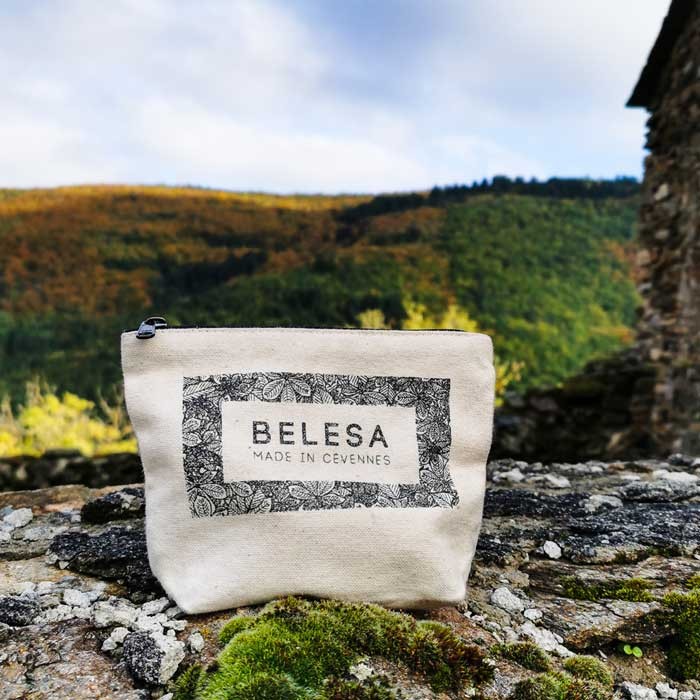 Trousse à maquillage en coton bio