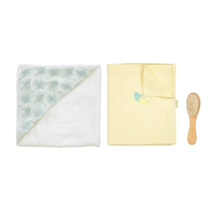 Cape de bain + Langue + brosse bébé palme
