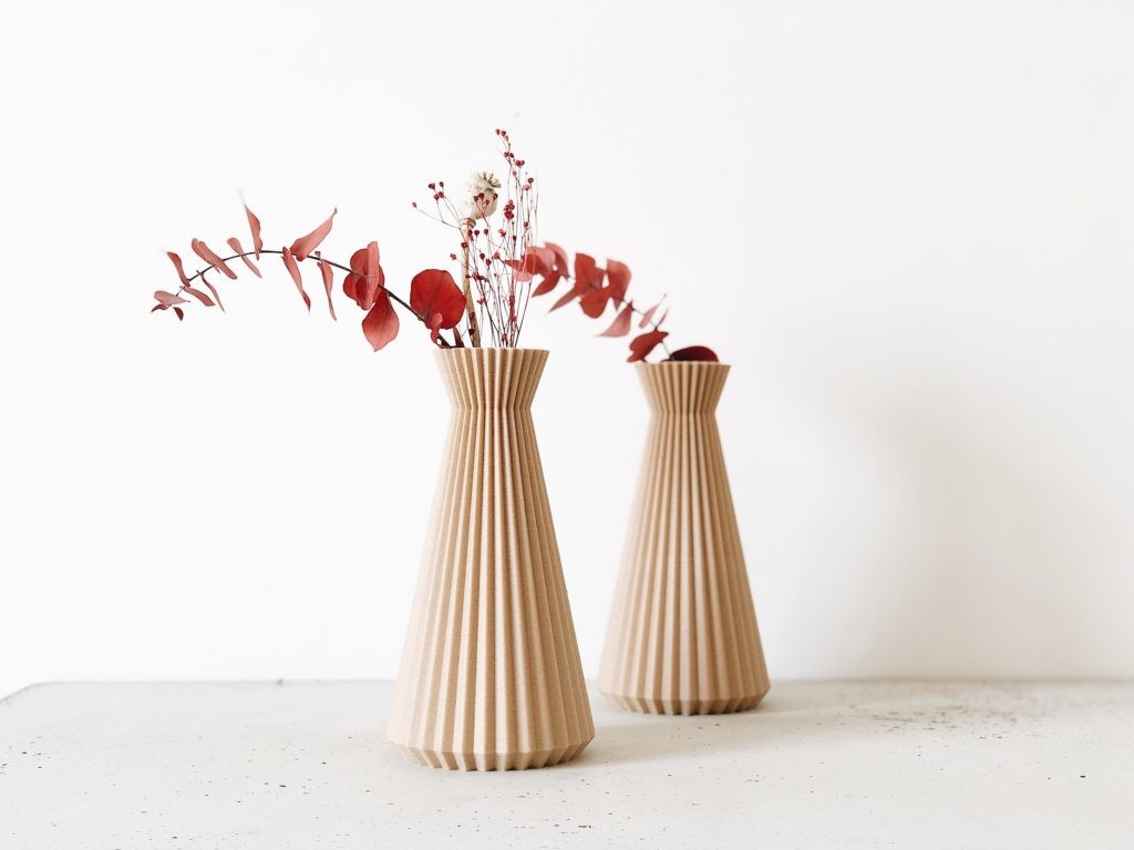 Superbe vase design pour fleurs séchées